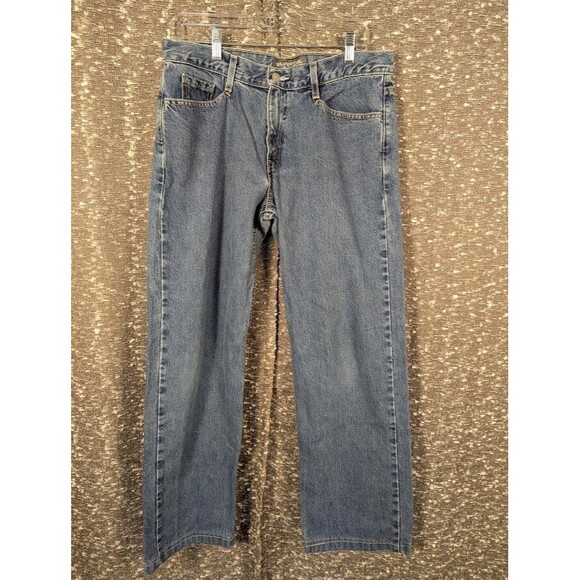 Vintage Levi's Silvertab Women's Blue Jeans‎ 11L Hemmed Straight Leg Denim Y2K - Picture 2 of 9